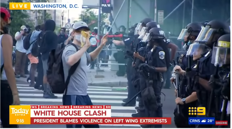 Riot in Washington D.C. Screen shotL Image Credit CBS TV