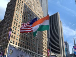 Indian flag Timesquare