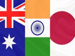 India-Australia Japan flags