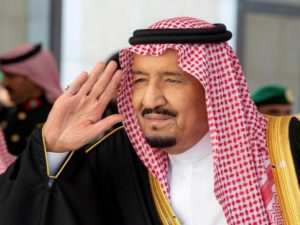 Saudi Arabia's King Salman bin Abdulaziz Al Saud arrives to address the Shura Council in Riyadh