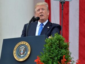 U.S. President Trump visits Arlington National Cemetery for Memorial Day