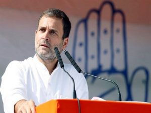 Congress leader Rahul Gandhi addresses an election rally ahead of the Bihar Assembly Elections