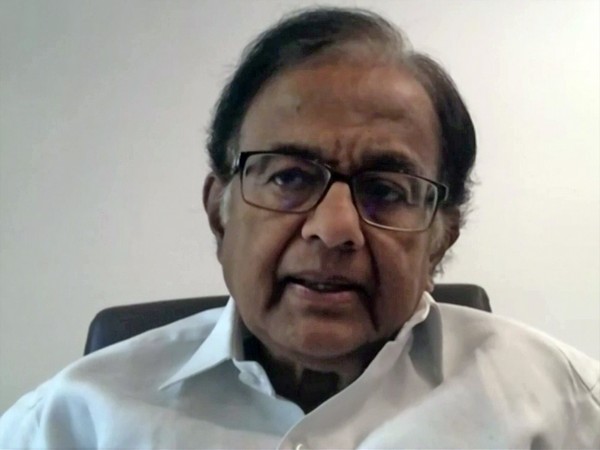 Former Finance Minister P Chidambaram addresses a press conference through video conferencing