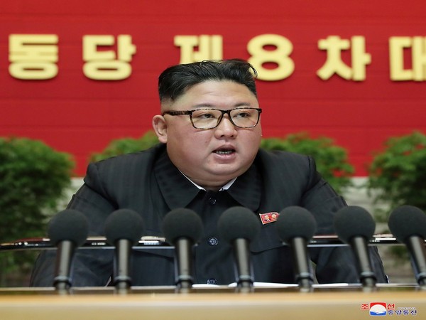 North Korean leader Kim Jong Un speaks during the 8th Congress of the Workers' Party in Pyongyang