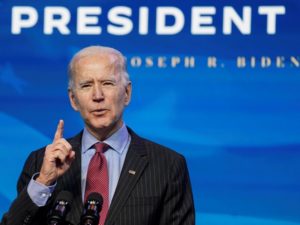 U.S. President-elect Joe Biden announces economics and jobs team nominees at transition headquarters in Wilmington, Delaware