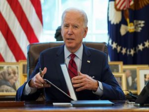 U.S. President Biden signs executive orders on access to affordable healthcare in Washington