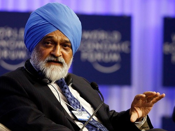 Deputy Chairman of India's Planning Commission Ahluwalia speaks during a session at the World Economic Forum (WEF) in Davos