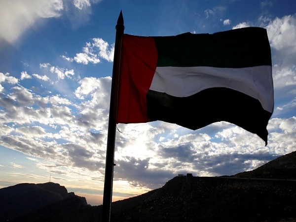 Emirati flag flies over Ras al-Khamiah's Jabal Jais Mountain where the world's longest zip-line was opened