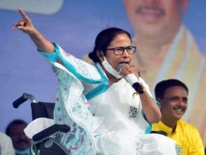 West Bengal Chief Minister Mamata Banerjee addresses during a public meeting