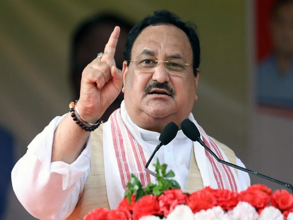 BJP National President JP Nadda addresses an election rally