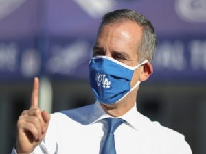 First day of expanded California in-person voting, amid the global outbreak of the coronavirus disease (COVID-19), at Dodger Stadium sports venue in Los Angeles