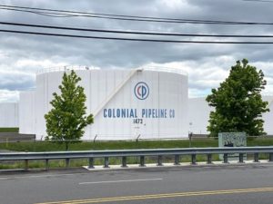 Holding tanks are pictured at Colonial Pipeline's Linden Junction Tank Farm in Woodbridge