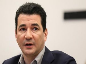 FDA Commissioner Gottlieb speaks during an interview with Reuters in New York