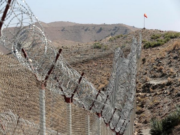 A view of the border fence outside the Kitton outpost on the border with Afghanistan in North Waziristan