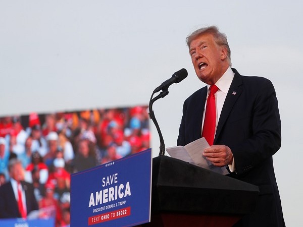 Former U.S. President Trump holds a rally in Wellington, OH