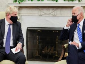 U.S. President Joe Biden meets with British Prime Minister Boris Johnson in Washington