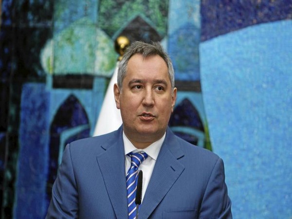 Russia's Deputy Prime Minister Dmitry Rogozin speaks during a news conference in Baghdad