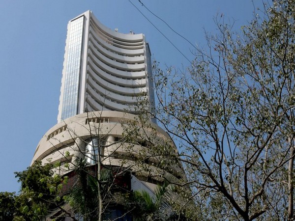 Bombay Stock Exchange (BSE) building is seen as Sensex plummets 2000 point due to Coronavirus outbreak