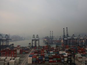 A general view of the container terminals at Kwai Chung district in Hong Kong