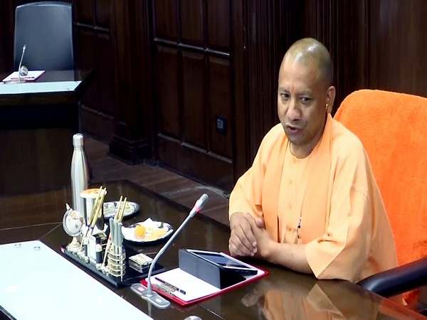 Uttar Pradesh Chief Minister Yogi Adityanath holds the first meeting of the council of ministers in the state