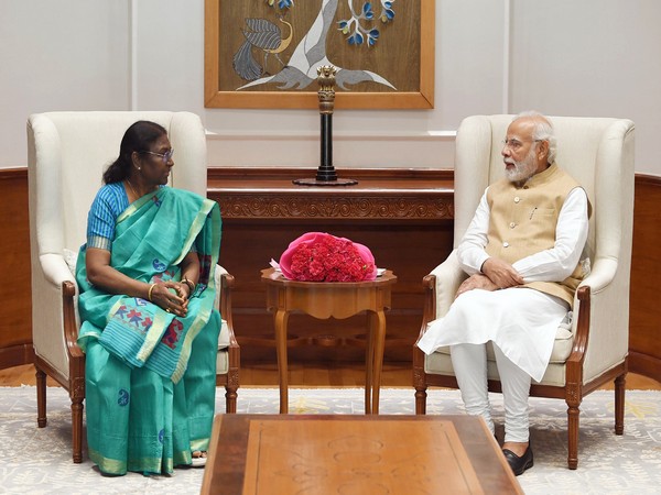 PM Modi meets NDA Presidential candidate Droupadi Murmu