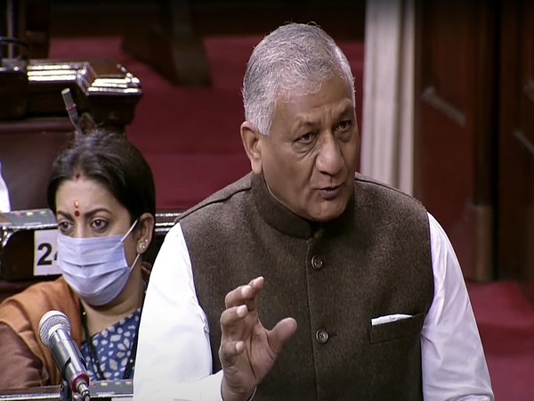 Minister of State for Road Transport and Highways and Civil Aviation General VK Singh speaks in Rajya Sabha during the Winter Session of Parliament,