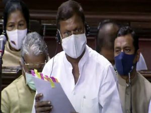 Minister of State for Finance  Pankaj Chaudhary speaks in Rajya Sabha