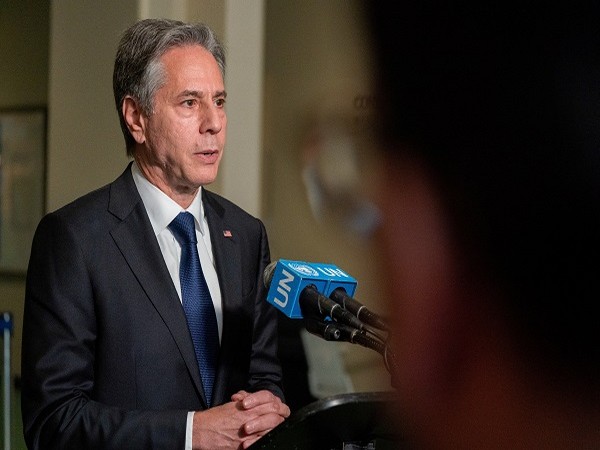 U.S. Secretary of State Antony Blinken Makes Remarks to the Media During a News Conference at the United Nations Headquarters in New York City