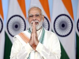 Prime Minister Narendra Modi addressing at ‘Surat Tiranga Yatra’