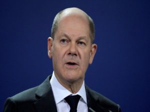 German Chancellor Olaf Scholz holds news conference in Berlin