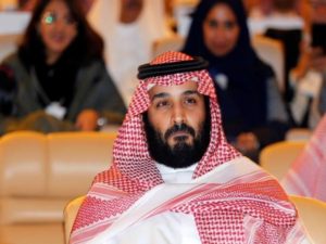 Saudi Crown Prince Mohammed bin Salman, attends the Future Investment Initiative conference in Riyadh