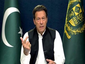 Pakistan Prime Minister Imran Khan addresses the nation