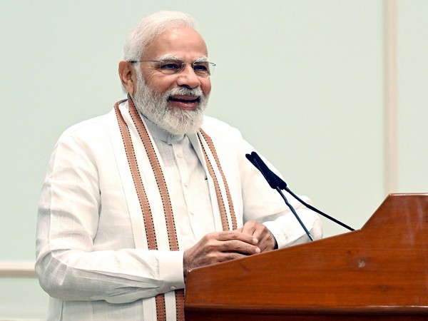 PM Narendra Modi interacts with the badminton contingent for Thomas Cup and Uber Cup