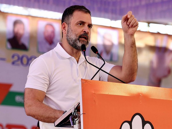 Rahul Gandhi addresses a public meeting