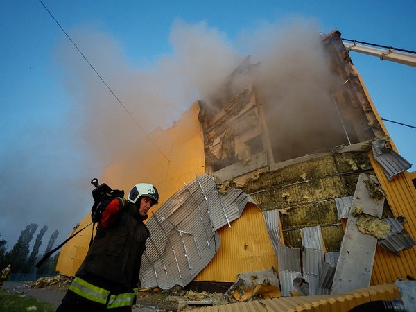 Aftermath of a Russian drone attack in Kyiv