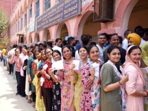 The voting for the sixth phase of the Lok Sabha elections is underway